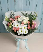 Букет цветов из:  Розы, Лизиантусы и Хризантемы в Ярополец