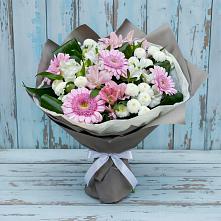 Букет цветов из:  Герберы, Альстромерии и Хризантемы в Ярополец