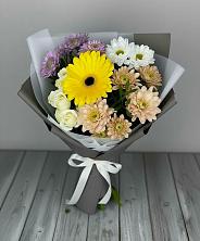 Букет цветов из:  Розы, Герберы и Хризантемы в Ярополец