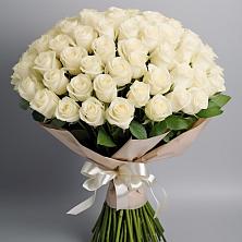 Букет 101 беля роза Белоснежка в Ярополец