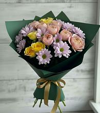 Букет цветов из:  Хризантемы и Розы в Ярополец