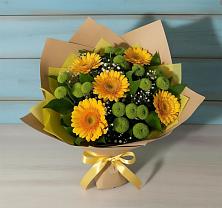 Букет цветов из:  Герберы и Хризантемы #REPLACE_PRED# Ярополец