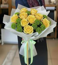 Букет цветов из:  Хризантемы и Розы в Ярополец