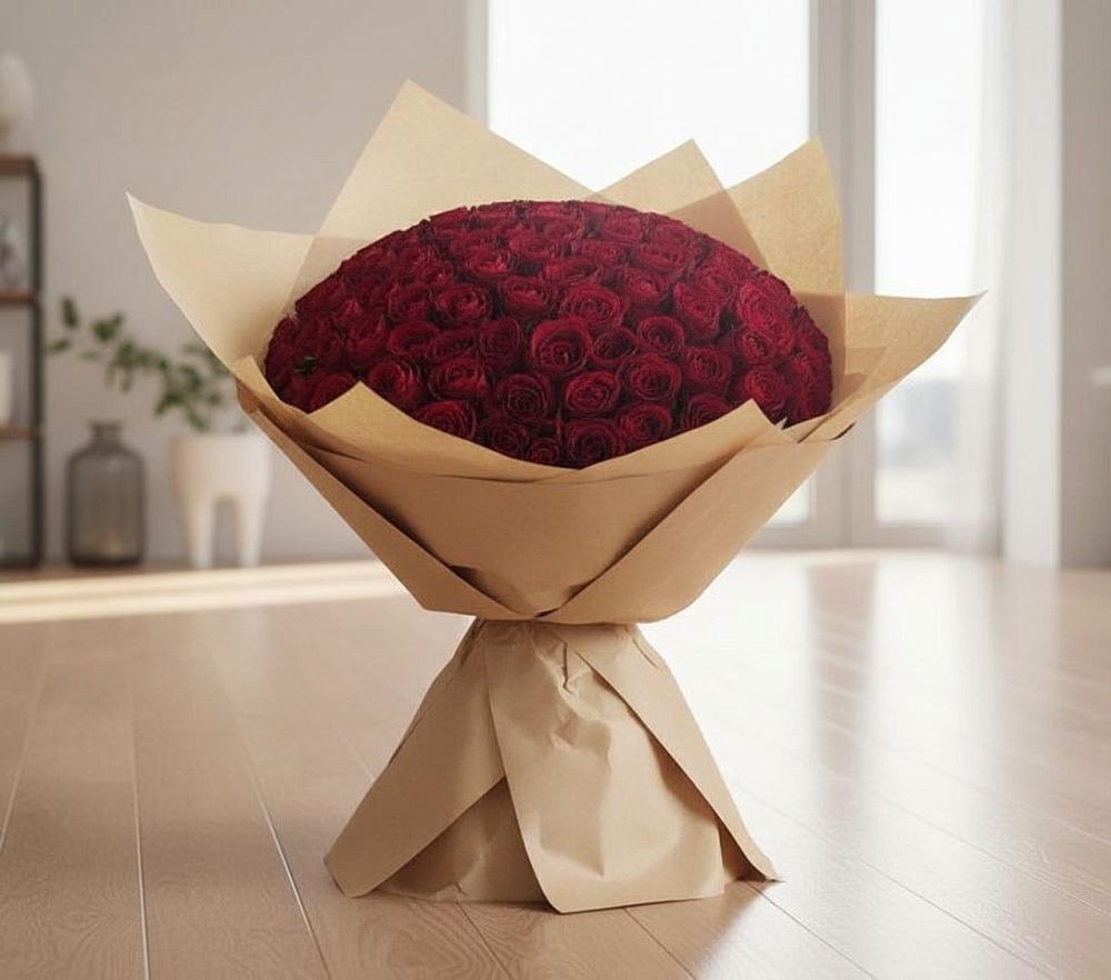 Букет 101 Красная роза в Ярополец