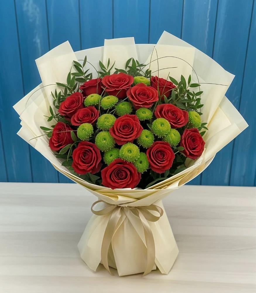 Букет цветов из: Розы и Хризантемы в Ярополец